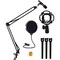Professional Microphone Stand 21 Inch With Pop Filter Heavy Duty Microphone Suspension Scissor Arm Stand And Windscreen